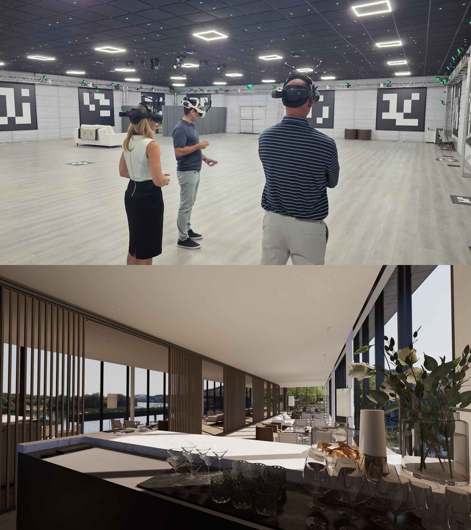 A physical Holodeck tour paired with the residence experienced in VR